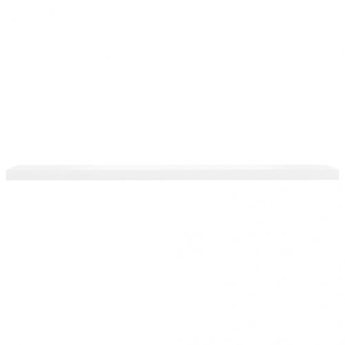 Окачен стенен рафт, дъб и бял, 120x23,5x3,8 см, МДФ