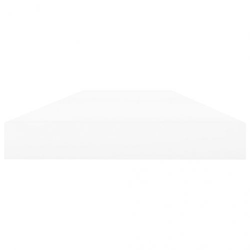 Окачен стенен рафт, дъб и бял, 120x23,5x3,8 см, МДФ