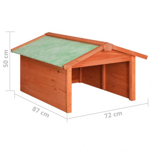 Гараж за роботизирана косачка, 72x87x50 см, чам масив