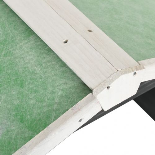 Гараж за роботизирана косачка, 72x87x50 см, сиво и бяло, чам