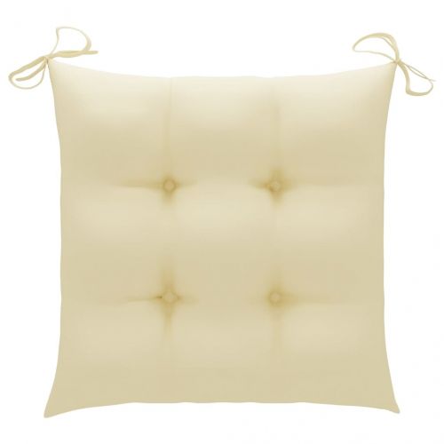 Сгъваеми градински столове, 8 бр, с възглавници, акация масив