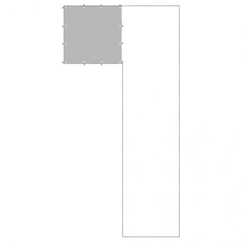 Клетка за кучета, сребриста, 6,05 м², стомана