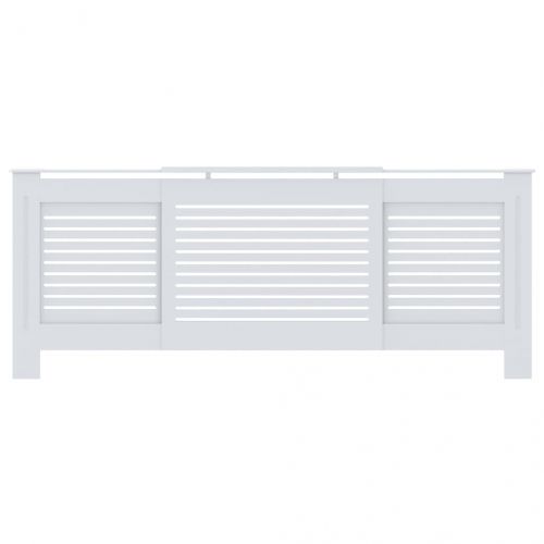 МДФ параван за радиатор, бял, 205 см