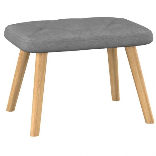 Люлеещ се стол с табуретка, тъмносив, плат