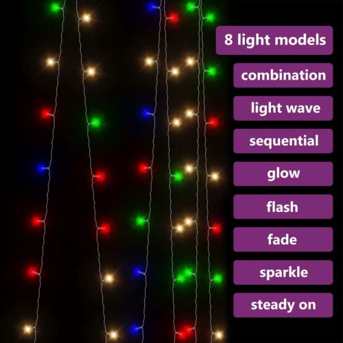 LED светеща завеса 3х3 м 300 LED многоцветна 8 режима