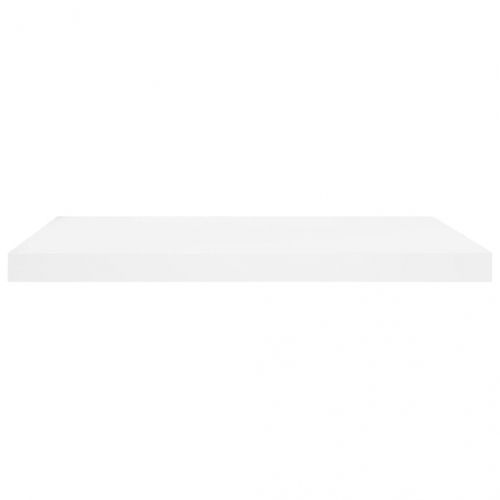 Окачени стенни рафтове, 2 бр, дъб и бял, 60x23,5x3,8 см, МДФ