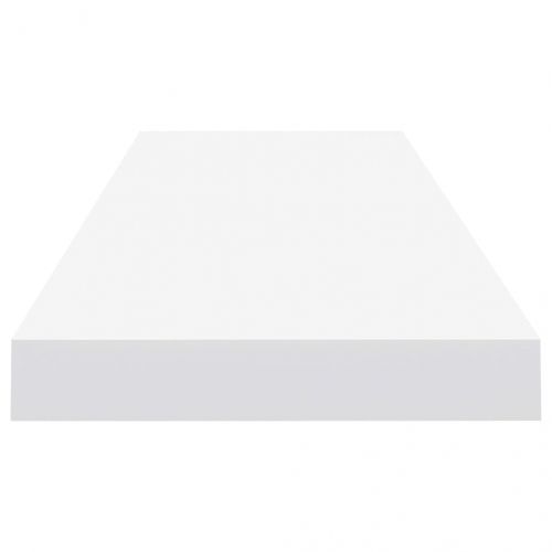 Окачен стенен рафт, бял, 90x23,5x3,8 см, МДФ