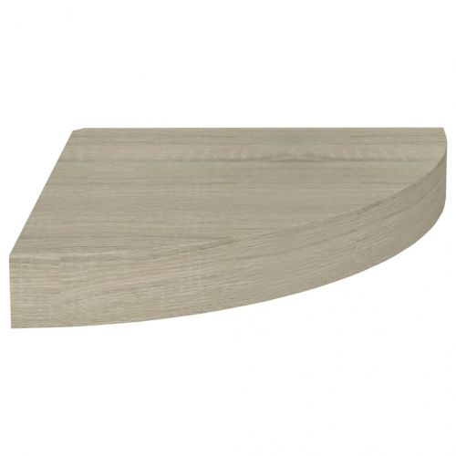Окачени ъглови рафтове, 4 бр, дъб, 25x25x3,8 см, МДФ
