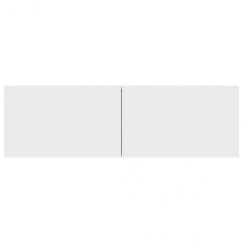 ТВ шкафове, 3 бр, бели, инженерно дърво