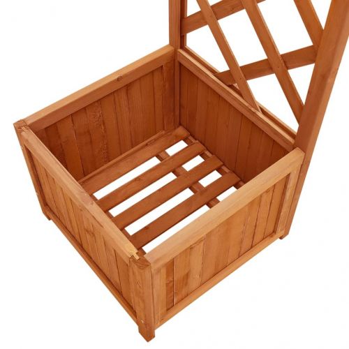 Градинска пергола с плантер, чам масив