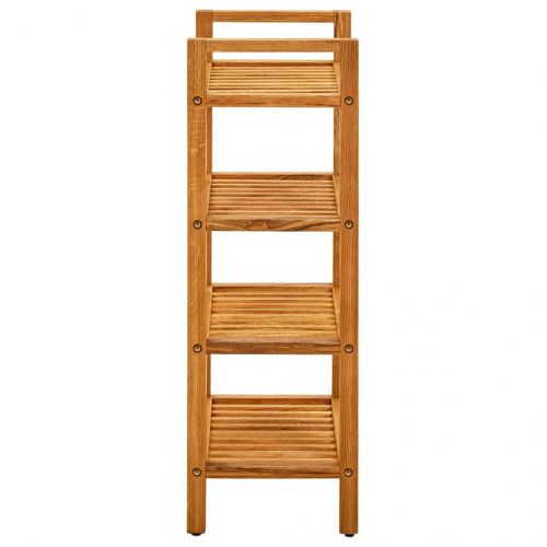 Поставка за обувки с 4 рафта, 50x27x80 см, дъбов масив