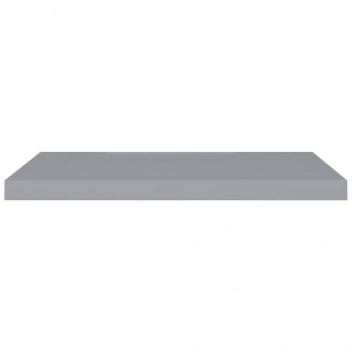 Окачени стенни рафтове, 2 бр, сиви, 80x23,5x3,8 см, МДФ