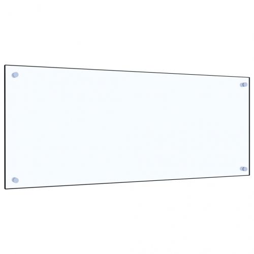 Кухненски гръб, прозрачен, 100x40 см, закалено стъкло