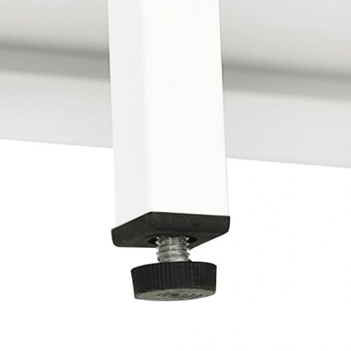 Бюфет, бял, 70x35x70 см, стомана и стъкло