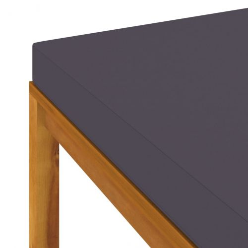 Градински лаундж комплект с възглавници, 9 части, акация масив