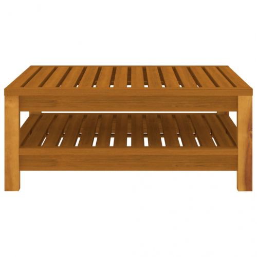 Градински лаундж комплект с възглавници, 4 части, акация масив