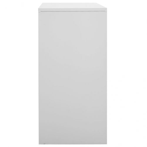 Заключващ се шкаф, светлосив, 90x45x92,5 см, стомана
