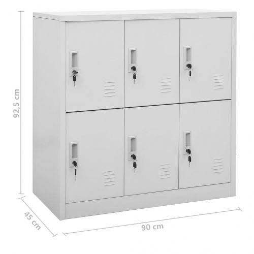 Заключващ се шкаф, светлосив, 90x45x92,5 см, стомана