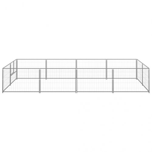 Клетка за кучета, сива, 8 м², стомана