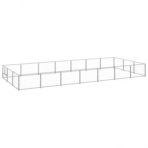 Клетка за кучета, сива, 21 м², стомана