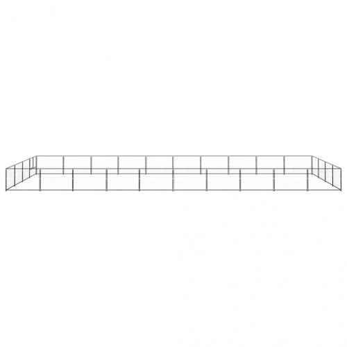 Клетка за кучета, черна, 40 м², стомана