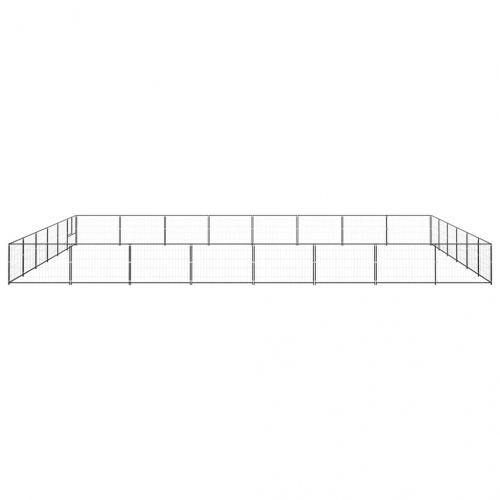 Клетка за кучета, черна, 48 м², стомана