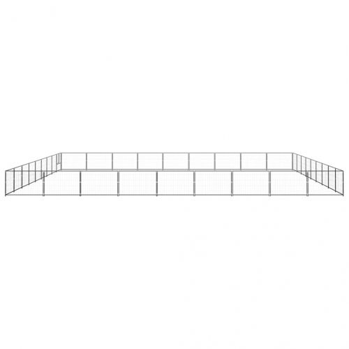 Клетка за кучета, черна, 81 м², стомана