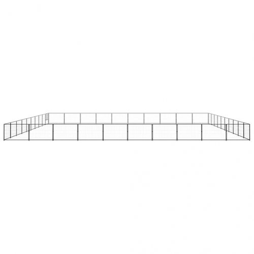 Клетка за кучета, черна, 100 м², стомана