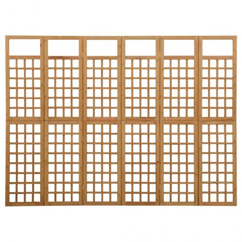 Параван за стая, 5 панела, масивна ела, 242,5x180 см
