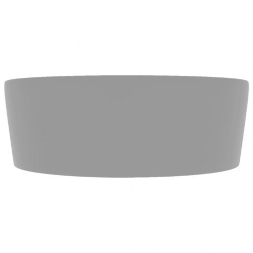 Луксозна мивка с преливник светлосив мат 36x13 см керамика