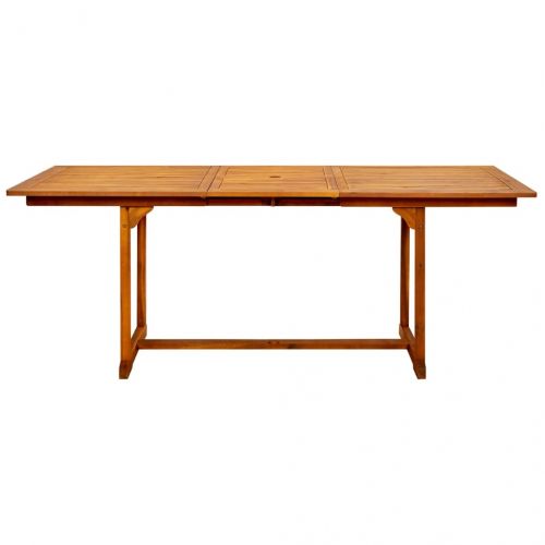 Градинска трапезна маса, (150-200)x100x75 cм, акация масив