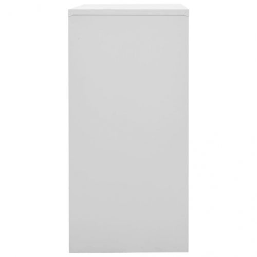 Заключващ се шкаф, светлосиво и червено, 90x45x92,5 см, стомана