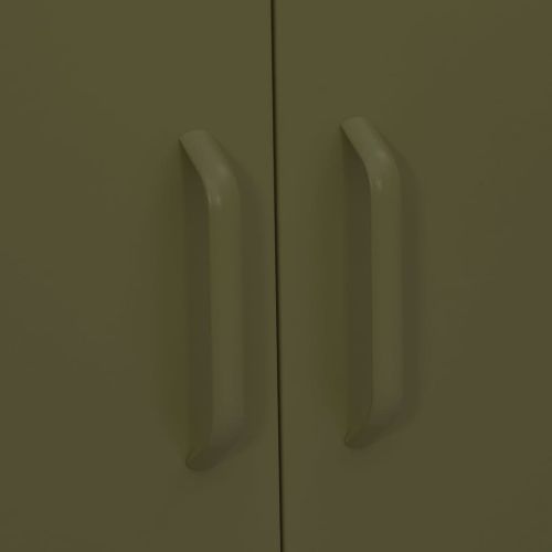 Шкаф за съхранение, маслиненозелен, 80х35х101,5 см, стомана