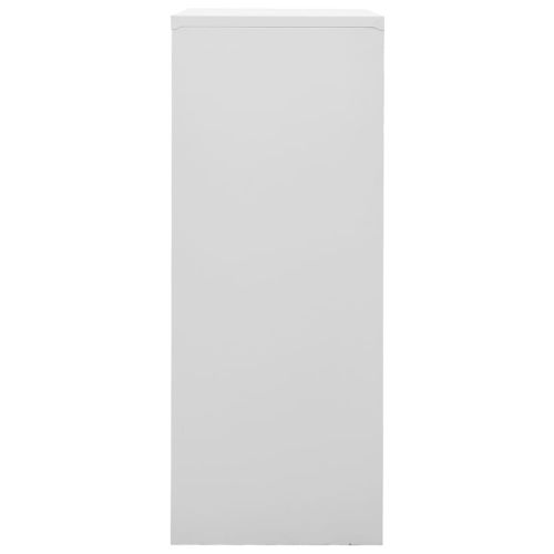 Офис шкаф, светлосив, 90x40x102 см, стомана