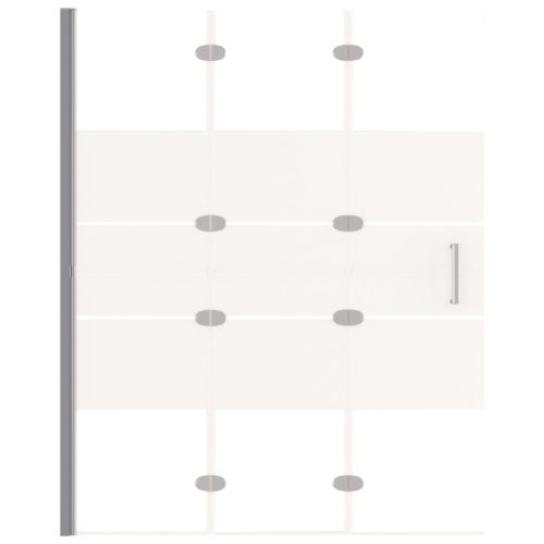 Сгъваем душ параван, ESG стъкло, 100x140 см, бял