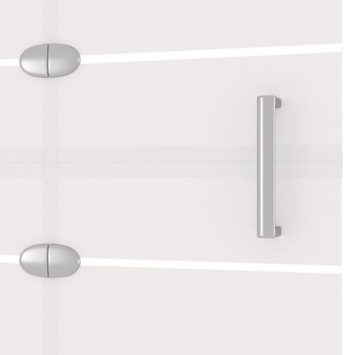 Сгъваем душ параван, ESG стъкло, 100x140 см, бял