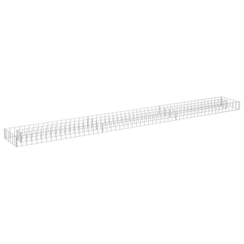 Габион повдигната леха, поцинкована стомана, 270x30x10 cм