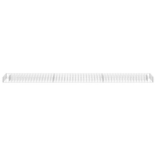 Габион повдигната леха, поцинкована стомана, 270x30x10 cм