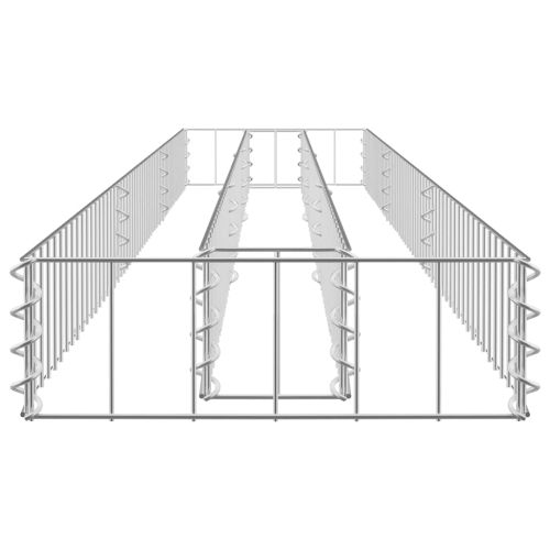 Габион повдигната леха, поцинкована стомана, 270x30x10 cм