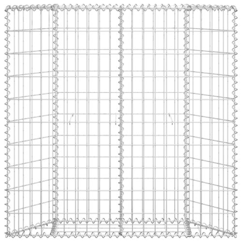 Габион повдигната леха трапец поцинкована стомана 100x20x100 см