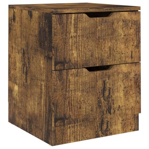 Нощни шкафчета 2 бр опушен дъб 40x40x50 см инженерно дърво