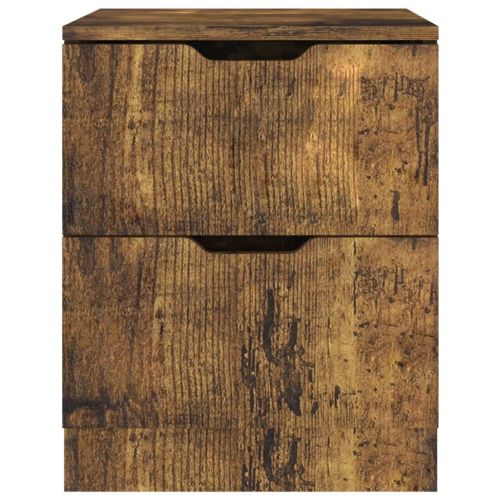 Нощни шкафчета 2 бр опушен дъб 40x40x50 см инженерно дърво