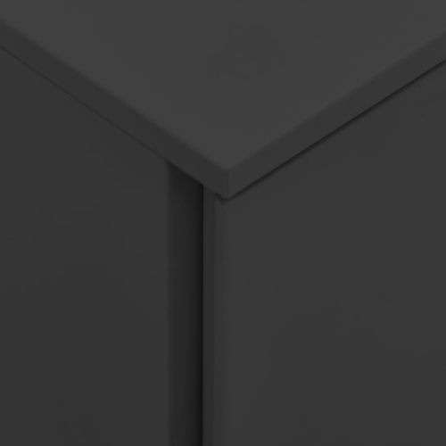 Мобилен офис шкаф, антрацит, 39x45x67см, стомана