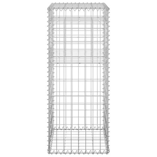 Габионна кошница стълб, 2 бр, 40x40x100 cм, желязо