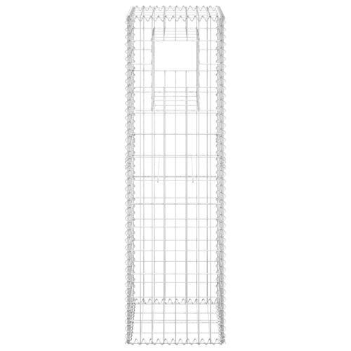 Габионна кошница стълб, 2 бр, 40x40x140 cм, желязо
