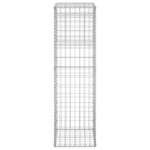 Габионна кошница стълб, 2 бр, 40x40x140 cм, желязо