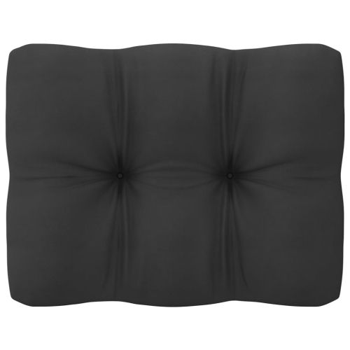 Градински лаундж комплект, 4 части, с възглавници, масив бор