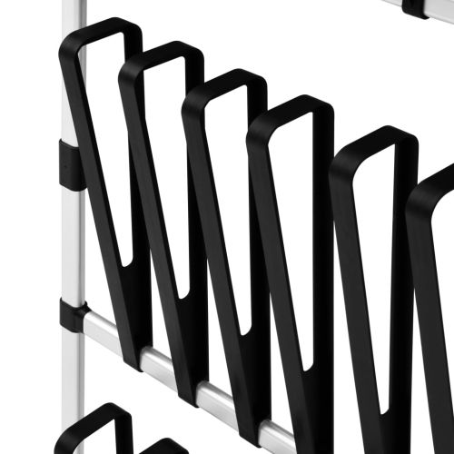 Телескопичен стелаж за ботуши с прътове, алуминий