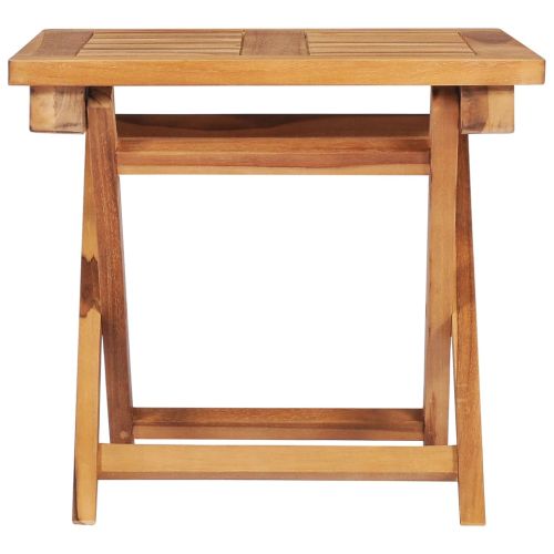 Шезлонг с масичка и шалте, тиково дърво масив