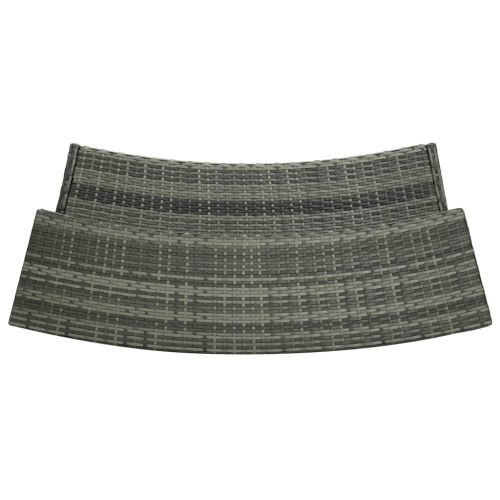 Градински бар комплект с възглавници, 4 части, сив